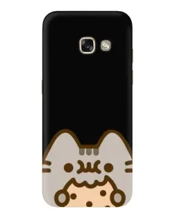 Чехол для Samsung Galaxy A3 2017 (A320, A320F) с картинкой «Пушин на черном»