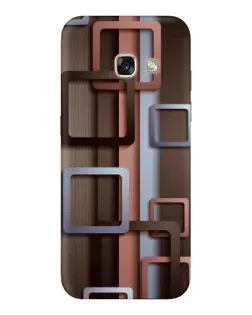 Чехол для Samsung Galaxy A3 2017 (A320, A320F) с картинкой «Коричневые объемные квадраты»