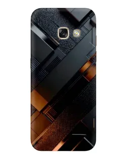 Чехол для Samsung Galaxy A3 2017 (A320, A320F) с картинкой «Черные геометрические блоки»