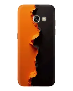 Чехол для Samsung Galaxy A3 2017 (A320, A320F) с картинкой «Оранжевый разлом»