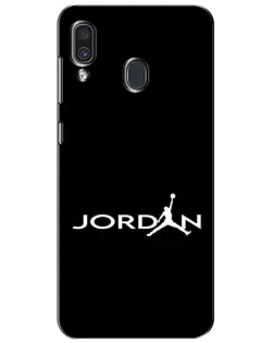 Чехол для Samsung Galaxy A30 2019 (A305F) с картинкой «Jordan White Logo» Чехол для Samsung Galaxy A30 2019 (A305F) с картинкой «Jordan White Logo»
