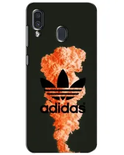 Чехол для Samsung Galaxy A30 2019 (A305F) с картинкой «Оранжевый дым Adidas» Чехол для Samsung Galaxy A30 2019 (A305F) с картинкой «Оранжевый дым Adidas»
