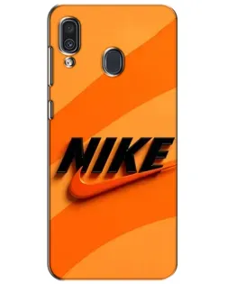 Чехол для Samsung Galaxy A30 2019 (A305F) с картинкой «Оранжевый драйв Nike» Чехол для Samsung Galaxy A30 2019 (A305F) с картинкой «Оранжевый драйв Nike»