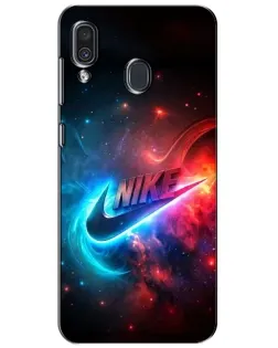 Чехол для Samsung Galaxy A30 2019 (A305F) с картинкой «Огненный логотип Nike» Чехол для Samsung Galaxy A30 2019 (A305F) с картинкой «Огненный логотип Nike»
