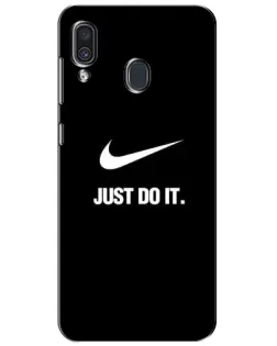 Чехол для Samsung Galaxy A30 2019 (A305F) с картинкой «Классический принт Nike» Чехол для Samsung Galaxy A30 2019 (A305F) с картинкой «Классический принт Nike»