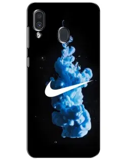 Чехол для Samsung Galaxy A30 2019 (A305F) с картинкой «Nike и синий дым» Чехол для Samsung Galaxy A30 2019 (A305F) с картинкой «Nike и синий дым»