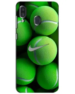 Чехол для Samsung Galaxy A30 2019 (A305F) с картинкой «Теннисные мячи Найк» Чехол для Samsung Galaxy A30 2019 (A305F) с картинкой «Теннисные мячи Найк»