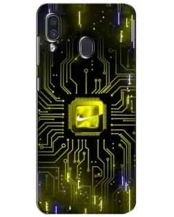 Чехол для Samsung Galaxy A30 2019 (A305F) с картинкой «Nike — золотая искра» Чехол для Samsung Galaxy A30 2019 (A305F) с картинкой «Nike — золотая искра»