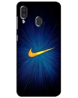 Чехол для Samsung Galaxy A30 2019 (A305F) с картинкой «Синий пульс Nike» Чехол для Samsung Galaxy A30 2019 (A305F) с картинкой «Синий пульс Nike»