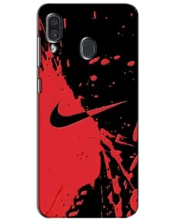 Чехол для Samsung Galaxy A30 2019 (A305F) с картинкой «Красные брызги Nike» Чехол для Samsung Galaxy A30 2019 (A305F) с картинкой «Красные брызги Nike»