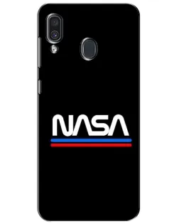 Чехол для Samsung Galaxy A30 2019 (A305F) с картинкой «NASA — классика Red Blue» Чехол для Samsung Galaxy A30 2019 (A305F) с картинкой «NASA — классика Red Blue»