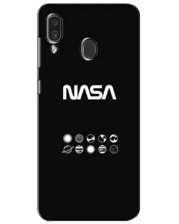 Чехол для Samsung Galaxy A30 2019 (A305F) с картинкой «NASA — технический принт» Чехол для Samsung Galaxy A30 2019 (A305F) с картинкой «NASA — технический принт»