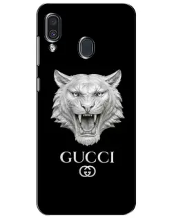 Чехол для Samsung Galaxy A30 2019 (A305F) с картинкой «Gucci — серебряный лев»