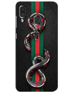 Чехол для Samsung Galaxy A30 2019 (A305F) с картинкой «Gucci — змея на полосе»