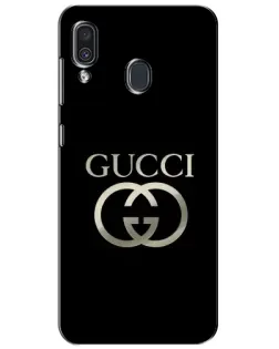 Чехол для Samsung Galaxy A30 2019 (A305F) с картинкой «Gucci — золото на черном»