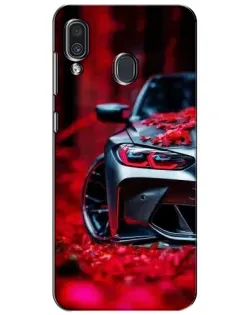 Чехол для Samsung Galaxy A30 2019 (A305F) с картинкой «Спортивная BMW и цветы» Чехол для Samsung Galaxy A30 2019 (A305F) с картинкой «Спортивная BMW и цветы»