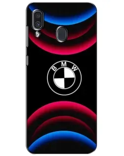 Чехол для Samsung Galaxy A30 2019 (A305F) с картинкой «Логотип BMW и неоновые дуги» Чехол для Samsung Galaxy A30 2019 (A305F) с картинкой «Логотип BMW и неоновые дуги»