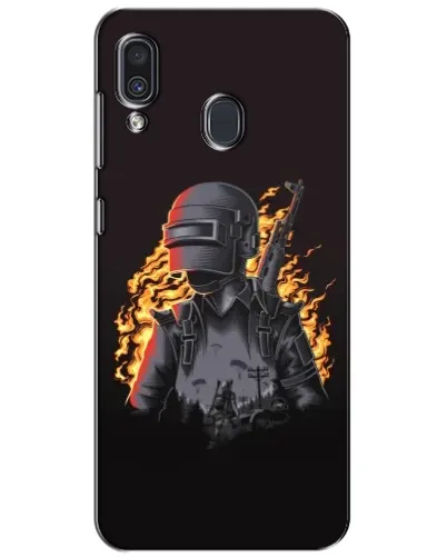 Чехол для Samsung Galaxy A30 2019 (A305F) с картинкой «PUBG — огненный силуэт» Чехол для Samsung Galaxy A30 2019 (A305F) с картинкой «PUBG — огненный силуэт»