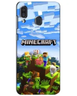 Чехол для Samsung Galaxy A30 2019 (A305F) с картинкой «Minecraft классический мир» Чехол для Samsung Galaxy A30 2019 (A305F) с картинкой «Minecraft классический мир»