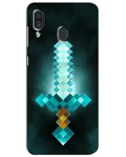 Чехол для Samsung Galaxy A30 2019 (A305F) с картинкой «Алмазный меч неон» Чехол для Samsung Galaxy A30 2019 (A305F) с картинкой «Алмазный меч неон»