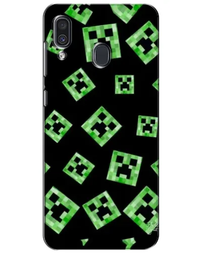 Чехол для Samsung Galaxy A30 2019 (A305F) с картинкой «Паттерн с криперами» Чехол для Samsung Galaxy A30 2019 (A305F) с картинкой «Паттерн с криперами»