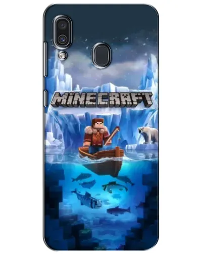 Чехол для Samsung Galaxy A30 2019 (A305F) с картинкой «Minecraft ледяной мир» Чехол для Samsung Galaxy A30 2019 (A305F) с картинкой «Minecraft ледяной мир»