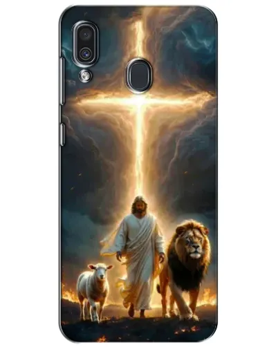 Чехол для Samsung Galaxy A30 2019 (A305F) с картинкой «Лев Иуды и Свет» Чехол для Samsung Galaxy A30 2019 (A305F) с картинкой «Лев Иуды и Свет»