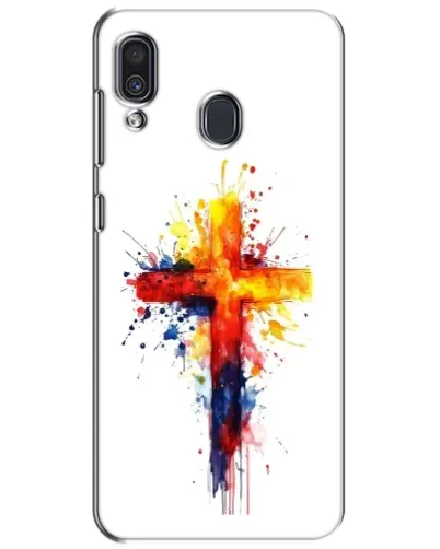 Чехол для Samsung Galaxy A30 2019 (A305F) с картинкой «Акварельный крест» Чехол для Samsung Galaxy A30 2019 (A305F) с картинкой «Акварельный крест»