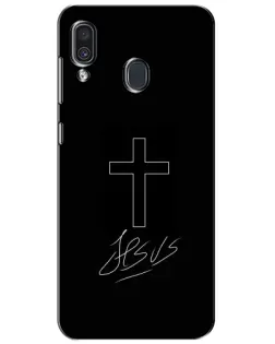 Чехол для Samsung Galaxy A30 2019 (A305F) с картинкой «Графический крест Jesus»