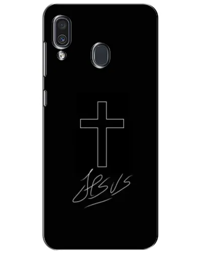 Чехол для Samsung Galaxy A30 2019 (A305F) с картинкой «Графический крест Jesus» Чехол для Samsung Galaxy A30 2019 (A305F) с картинкой «Графический крест Jesus»