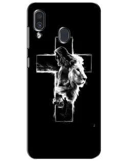 Чехол для Samsung Galaxy A30 2019 (A305F) с картинкой «Сияющий крест Jesus»