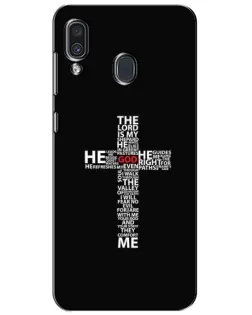 Чехол для Samsung Galaxy A30 2019 (A305F) с картинкой «Текстовый крест»