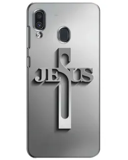 Чехол для Samsung Galaxy A30 2019 (A305F) с картинкой «Металлический крест Jesus»