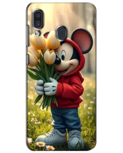 Чехол для Samsung Galaxy A30 2019 (A305F) с картинкой «Микки с тюльпанами» Чехол для Samsung Galaxy A30 2019 (A305F) с картинкой «Микки с тюльпанами»