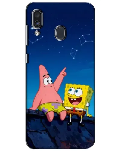 Чехол для Samsung Galaxy A30 2019 (A305F) с картинкой «Губка Боб и Патрик ночью» Чехол для Samsung Galaxy A30 2019 (A305F) с картинкой «Губка Боб и Патрик ночью»