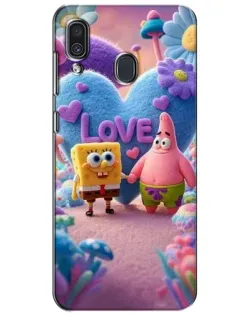 Чехол для Samsung Galaxy A30 2019 (A305F) с картинкой «Губка Боб Патрик»