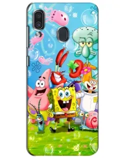 Чехол для Samsung Galaxy A30 2019 (A305F) с картинкой «Губка Боб и друзья»