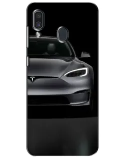 Чехол для Samsung Galaxy A30 2019 (A305F) с картинкой «Tesla Model S Look»