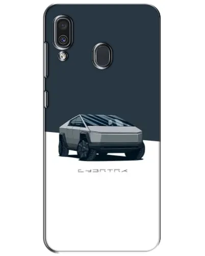 Чехол для Samsung Galaxy A30 2019 (A305F) с картинкой «Серебристый Cybertruck Tesla»