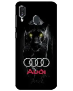 Чехол для Samsung Galaxy A30 2019 (A305F) с картинкой «Пантера и Audi» Чехол для Samsung Galaxy A30 2019 (A305F) с картинкой «Пантера и Audi»