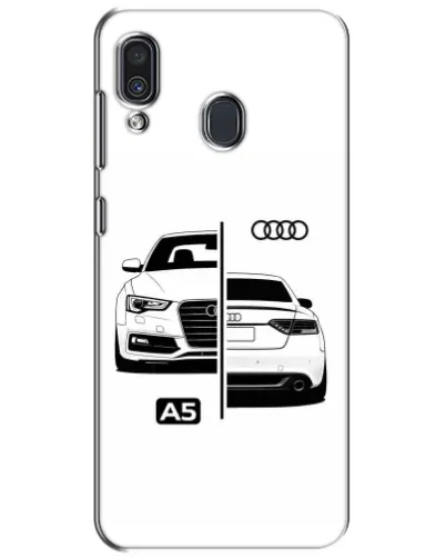 Чехол для Samsung Galaxy A30 2019 (A305F) с картинкой «Audi — контрастный дизайн»