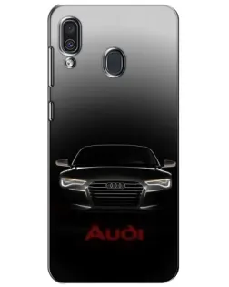 Чехол для Samsung Galaxy A30 2019 (A305F) с картинкой «Audi — градиентный контур» Чехол для Samsung Galaxy A30 2019 (A305F) с картинкой «Audi — градиентный контур»