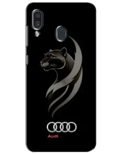 Чехол для Samsung Galaxy A30 2019 (A305F) с картинкой «Графика — пантера и Audi» Чехол для Samsung Galaxy A30 2019 (A305F) с картинкой «Графика — пантера и Audi»