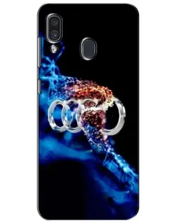 Чехол для Samsung Galaxy A30 2019 (A305F) с картинкой «Энергия лого Audi» Чехол для Samsung Galaxy A30 2019 (A305F) с картинкой «Энергия лого Audi»