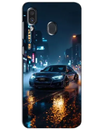 Чехол для Samsung Galaxy A30 2019 (A305F) с картинкой «Ночной город и Audi»