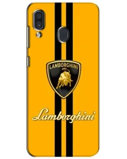 Чехол для Samsung Galaxy A30 2019 (A305F) с картинкой «Lamborghini Stripe желтый»