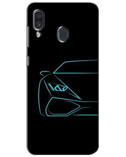 Чехол для Samsung Galaxy A30 2019 (A305F) с картинкой «Голубой силуэт Lamborghini» Чехол для Samsung Galaxy A30 2019 (A305F) с картинкой «Голубой силуэт Lamborghini»