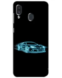 Чехол для Samsung Galaxy A30 2019 (A305F) с картинкой «Неоновый контур Lamborghini» Чехол для Samsung Galaxy A30 2019 (A305F) с картинкой «Неоновый контур Lamborghini»