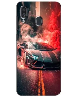 Чехол для Samsung Galaxy A30 2019 (A305F) с картинкой «Lamborghini красный дым» Чехол для Samsung Galaxy A30 2019 (A305F) с картинкой «Lamborghini красный дым»