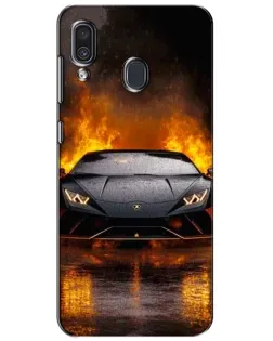 Чехол для Samsung Galaxy A30 2019 (A305F) с картинкой «Lamborghini в огне» Чехол для Samsung Galaxy A30 2019 (A305F) с картинкой «Lamborghini в огне»